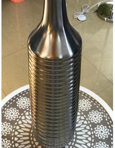 Jarrón ondas plata 15*68cm 2