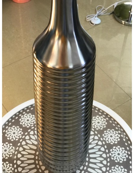 Jarrón ondas plata 15*68cm