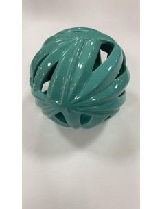 Bola decorativa turquesa calada 15 cm