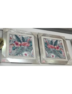Cuadro flamenco tropical 75*75cm 2