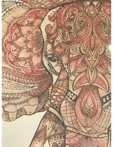 Cuadro elefante colores 90*90cm