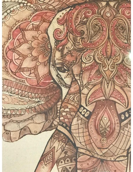 Cuadro elefante colores 90*90cm