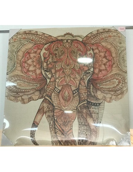 Cuadro elefante colores 90*90cm