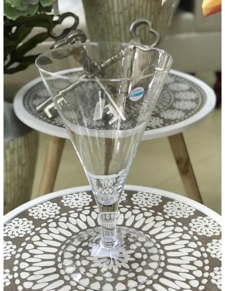 Jarrón copa cristal 17*30cm