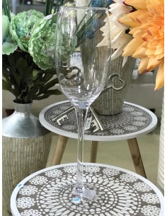 Jarrón copa cristal 12*50cm