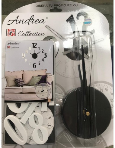 Reloj pared plata/negro