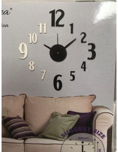 Reloj pared plata/negro