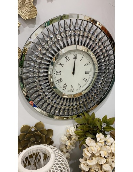 Reloj red 60*60*5 marco brillantes espejo