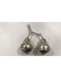 Figura metal peras plata 28*24
