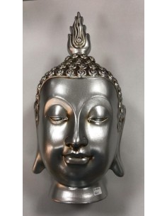 Figura cabeza buda plateado 42*20