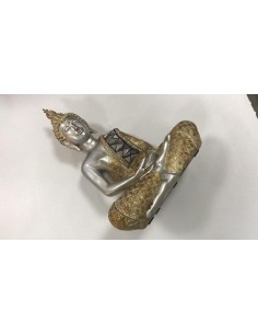 Figura buda sentado dorado/plata 35*25