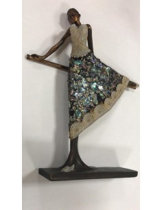 Figura bailarina vestido brillante 33*28