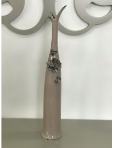 Jarron flor vison plata 10*42cm