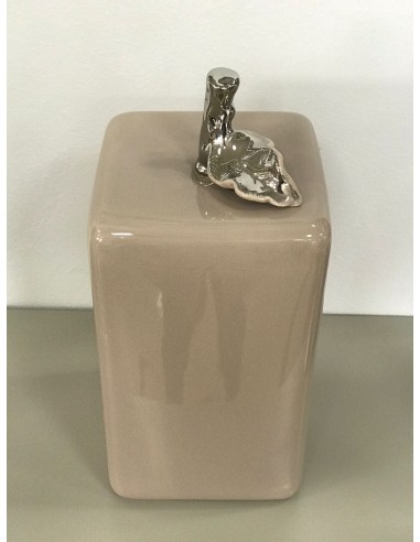 Figura manzana cubo vison plata 14*30cm