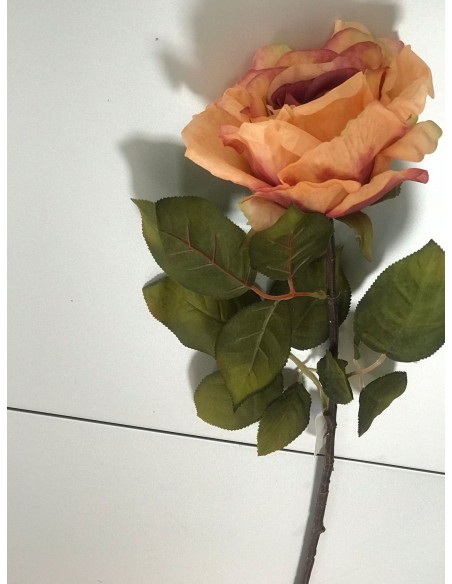 Vara flor naranja bicolor 75cm