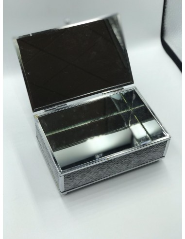 Joyero Metal Plata/cristal Imitación Serpiente 15x10x6cm