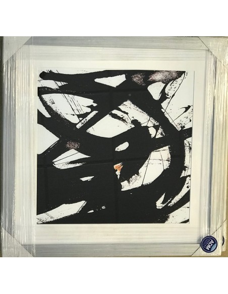Cuadro pintura abstracto negro set 2