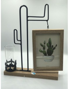 Portafotos metal cactus 22*28cm 2