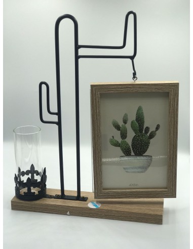 Portafotos metal cactus 22*28cm
