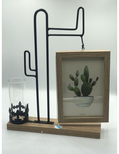 Portafotos metal cactus 22*28cm