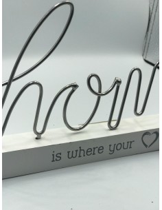 Letrero home metal 14*27cm 2