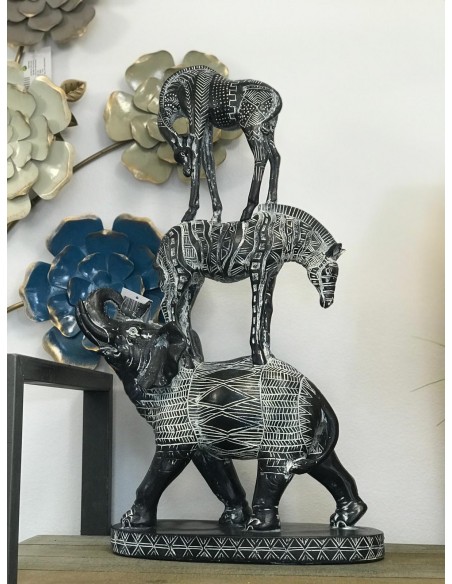 Figura fauna africa 26*13*53cm