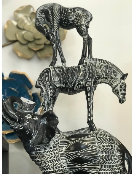 Figura fauna africa 26*13*53cm