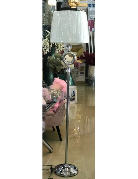 Lampara de pie circulo cristal metal 38*163cm