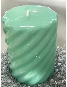 Vela lineas verde agua 9,5*7