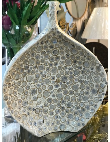 Jarron crema-marron nacar 50*25*64cm