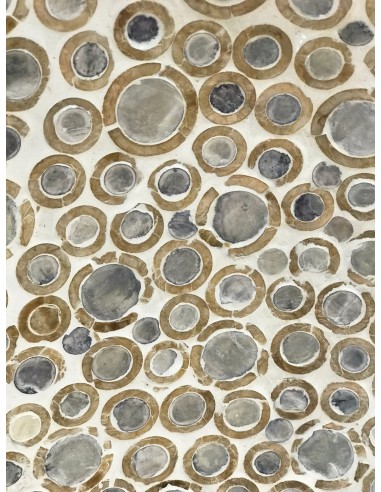 Jarron crema-marron nacar 50*25*64cm