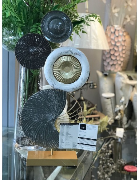 Figura metal decoracion circulos 29,80*8,30*61cm