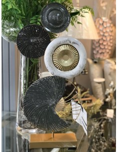 Figura metal decoracion circulos 29,80*8,30*61cm 2