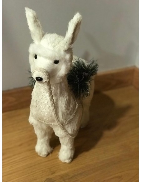 Figura llama blanco 28*39cm