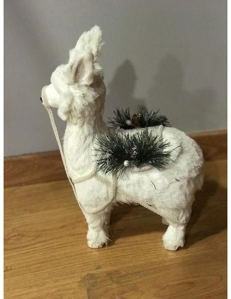 Figura llama blanco 28*39cm