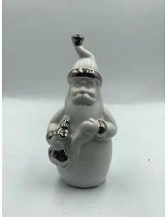 Figura papa noel blanco/plata 9*20cm