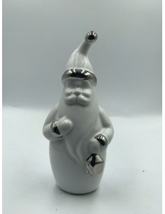 Figura papa noel blanco/plata 9*20cm