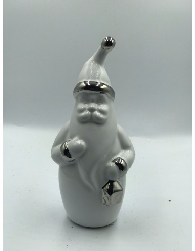 Figura papa noel blanco/plata 9*20cm