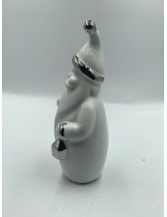 Figura papa noel blanco/plata 9*20cm 2