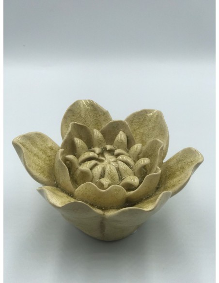 Figura flor decorativa beige