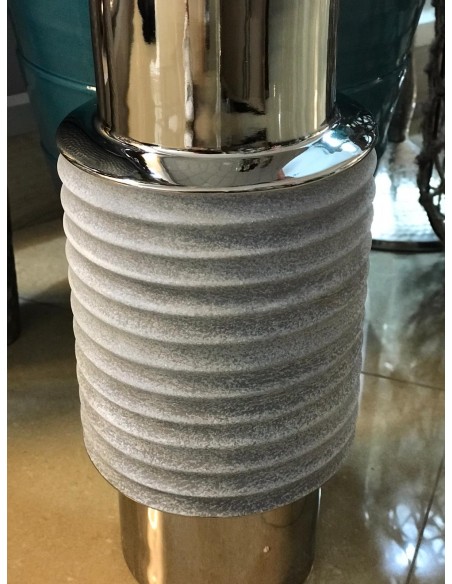 Jarron decorativo ondas plata