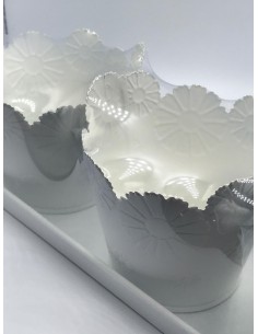Soporte macetas triple blanco 2