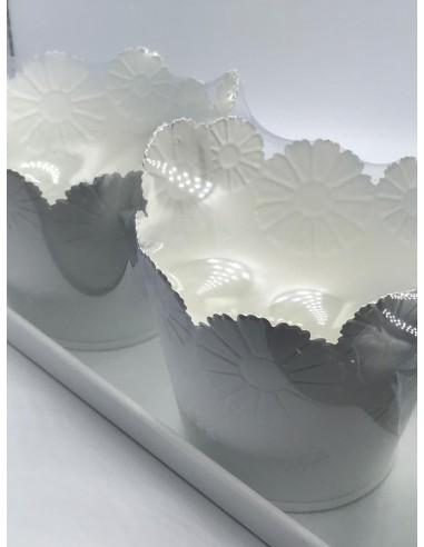 Soporte macetas triple blanco