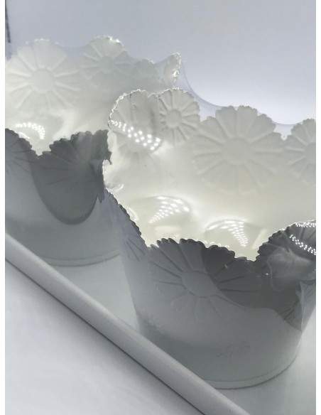 Soporte macetas triple blanco