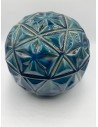 Bola decorativa relieve azul 18cm