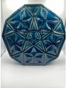 Jarrón decorativo relieve azul 37*37cm