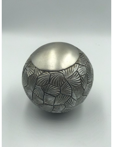 Bola decorativa relieve champan 10cm