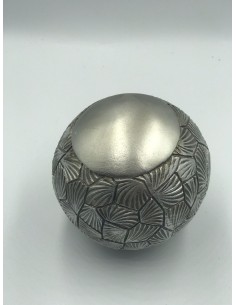 Bola decorativa relieve champan 10cm 2