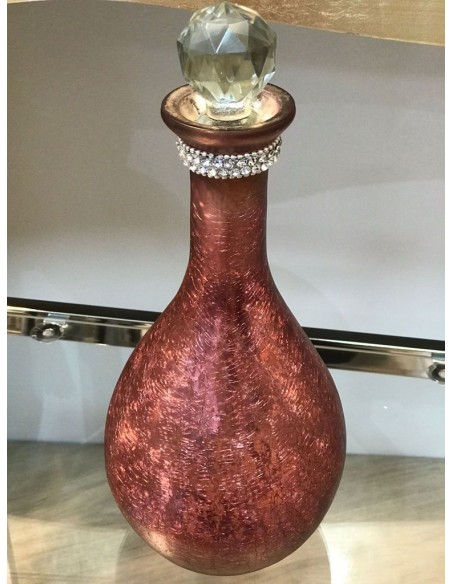 BOTELLA METAL / CRISTAL 12X12X28 CM
