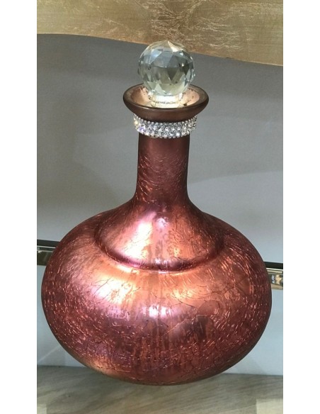 BOTELLA METAL / CRISTAL 18X18X25 CM